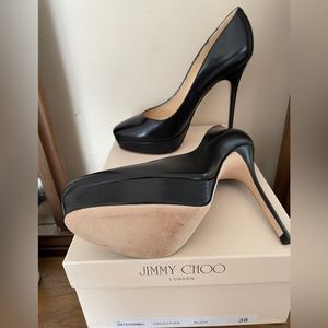 Jimmy Choo Black Leather Pumps